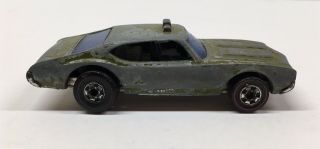 Vintage 1976 Mattel Hot Wheels Redline Olds 442 Army Staff Car RARE 3