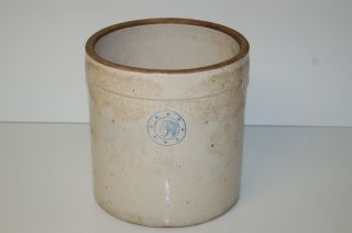 Vintage Louisville Pottery Indian Head 2 Gallon Crock 9 1/2 " Tall 9 1/4 " Diameter