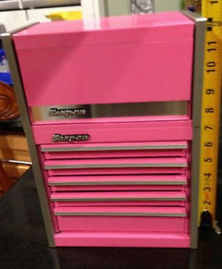 Snap On Pink Mini Micro Top & Bottom Tool Box Rare Limited Edition