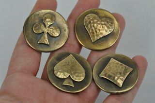 Antique French Metal a set of buttons,  Very rare playing cards 2