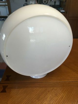 Vintage Gas Pump Milk Glass Globe Rare Collar Aprox 14 "