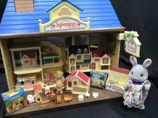 Calico Critters Sylvanian Families Vintage Toy Shop Rare Almost Complete