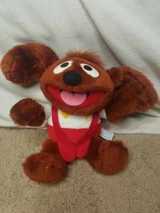 Hasbro Softies Muppet Babies Rowlf Stuffed Plush Vintage 1985 Animal Dog 9 " Rare