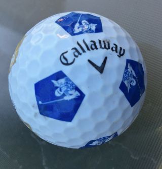 1 Callaway Chrome Soft Truvis Soccer Ball Logo Rare Blue And Gold