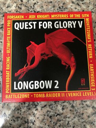 Rare Pc Cd Quest For Glory,  Longbow 2,  And Demo Many More Games