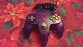 Official Nintendo 64 N64 Grape Purple Controller Remote Pad Funtastic Rare Clear