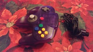 Official Nintendo 64 N64 Grape Purple Controller Remote Pad Funtastic Rare Clear 2