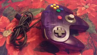 Official Nintendo 64 N64 Grape Purple Controller Remote Pad Funtastic Rare Clear 3
