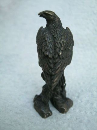 Lost Wax Cast Bronze Of A Hawk / Bird Of Prey - Miniature Vienna