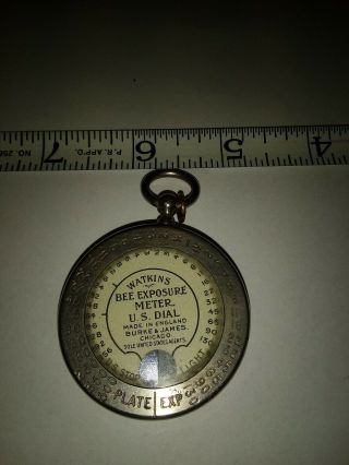 Vintage Watkins Bee Meter For Photographic Exposure Tool Antique