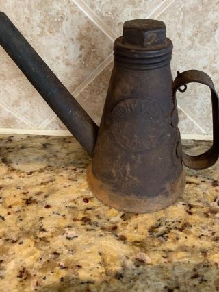 Rare Antique Lehigh Valley Railroad Stamped Wicked Railroad Lantern