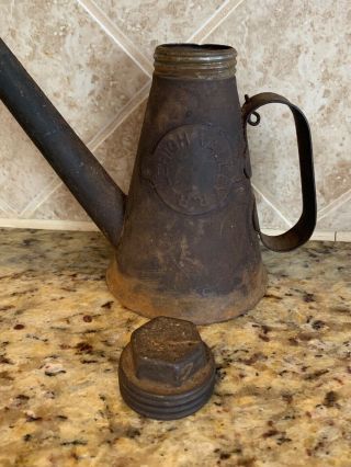 Rare Antique LEHIGH VALLEY RAILROAD Stamped Wicked Railroad Lantern 3