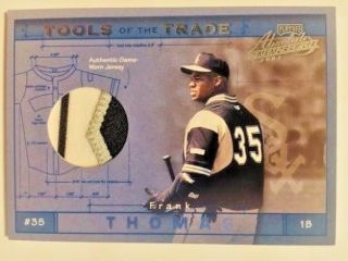 2001 Playoff Absolute Memorabilia Frank Thomas Game Jersey Patch /300 Rare