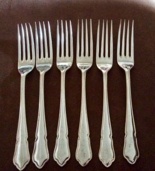 Set Of 6 Quality Vintage Silver Plated Dinner Forks By Slack & Barlow Sheffield
