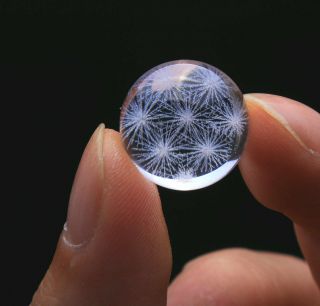 7.  1g Find Rare Natural Pretty Snowflake Phantom Quartz Crystal Sphere Ball31