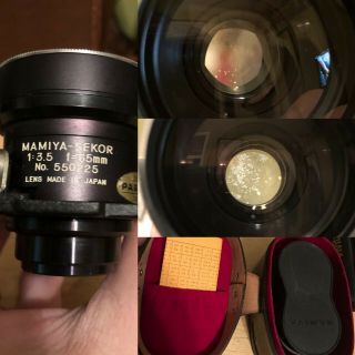 Rare Mamiya C3 Professional TLR Film Camera w/ 2 lenses,  Case,  Filters, 3