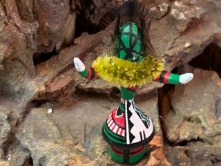Artisan Sal ' e Jo Osage Indian Nation Miniature Cocklebur Kachina RARE 1980s 2