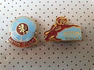 Aston Villa Fc Football Vintage Badges Premier League England Soccer Pins Rare