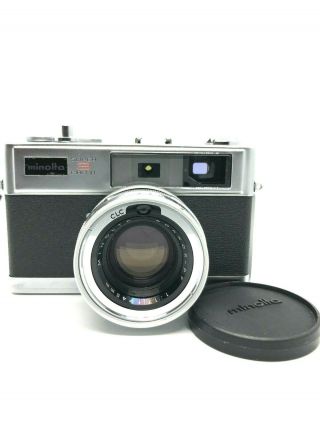 Rare Minolta Hi - Matic 11 3 Circuit Camera W/ F/1.  7 45mm From Japan Exc,