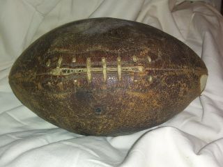 Vintage Antique Leather Over Canvas Football Melon Ball 1890 - 1930s? Unbranded