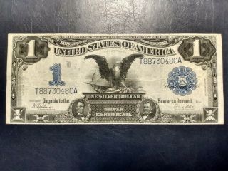 1899 Series $1.  00 U.  S.  Silver Certificate - Rare Black Eagle One Silver Dollar