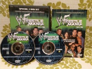 Wwf - Wrestlemania 16 (dvd,  2000) Rare Us Release Complete 2 Disc & Insert