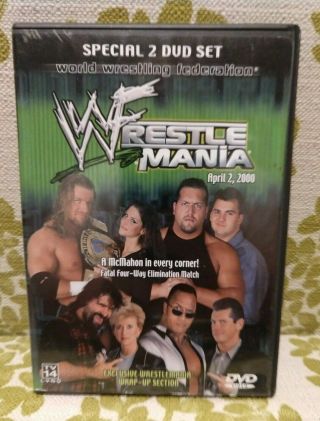 WWF - WrestleMania 16 (DVD,  2000) RARE US Release COMPLETE 2 Disc & Insert 2