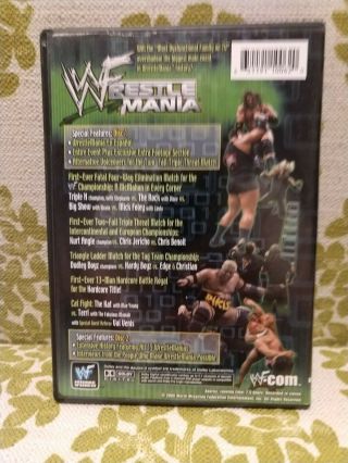 WWF - WrestleMania 16 (DVD,  2000) RARE US Release COMPLETE 2 Disc & Insert 3