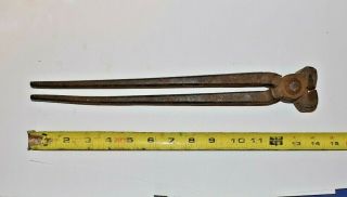 Antique Blacksmith Farrier Nippers Hoof Horse Shoe Clippers Nail Puller Tool