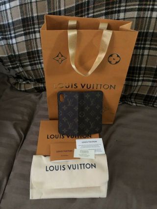 Authentic Louis Vuitton Iphone X & Xs Folio Case Monogram Rare
