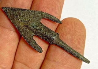 Scarce - Minoan Bronze Arrowhead Circa 1500 Bc Rare 11.  2gr 60.  1mm
