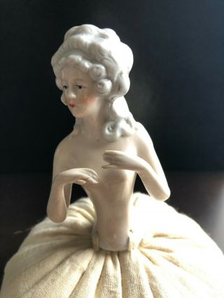 Antique 1900’s Marked Germany Porcelain Half Doll Baroque Extended Arms/fingers