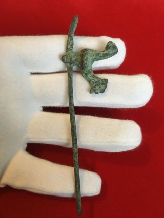 Roman Ladies Bronze Hair Pin With Bird,  1st/2nd Century,  Ancient Jewellery