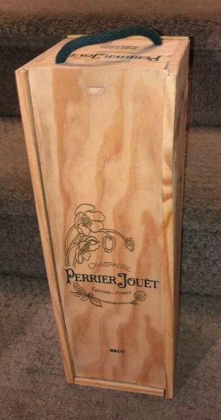 Rare Vintage Perrier - Jouet Epernay France Champagne Brut Wood Wooden Box 16.  5”