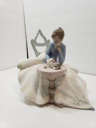 Lladro Nao Large Rare " Playing With Kitty " 1355 Please Read Entire Listing