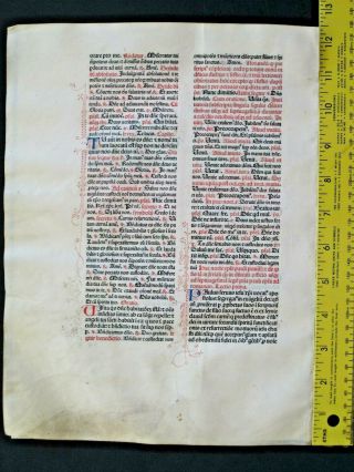 Extremely Rare Incunabula Breviary Lf.  On Vellum,  Jenson1478,  Handc.  Deco Initials