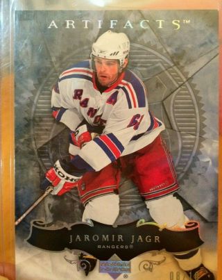 Jaromir Jagr Card | 2006/07 Upper Deck Artifacts Hockey | Rare Platinum 08/10