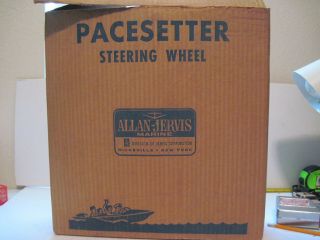 Rare Pacesetter 50/60s Vintage Boat Steering Wheel Assy Nos For Wood/fiberglass