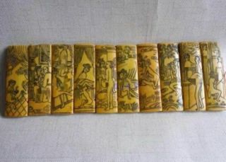 Antique Bamboo Slips Pornography Diagram In Ancient China