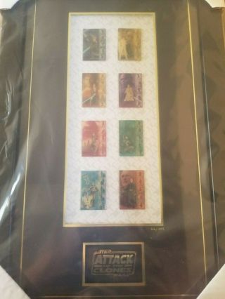 Disney Star Wars Attack Of The Clones Framed Pin Set 2002 - Le 2002 Rare