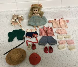 Vogue Ginny Doll And Clothes,  Vintage 1950 
