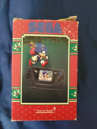 Rare Sonic The Hedgehog Enesco Christmas Ornament Hallmark