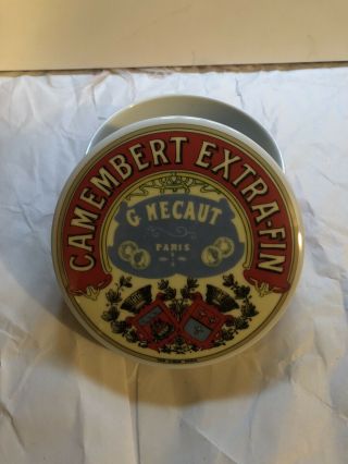 Rare Cordon Bleu Round Ceramic Cheese Baker With Lid Dish Camembert Con