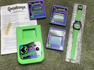 Goosebumps MGA Electronics 3 Games In 1 Handheld And Watch Bundle Rare 2