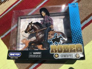 Breyer Calf Roping Rodeo Set - Cowboy Horse Saddle And Calf - Rare 6014