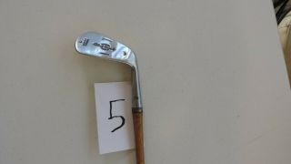 Antique Vintage Hickory Shaft Golf Club,  Black Beauty,  7 Iron,  Hammered Forged.