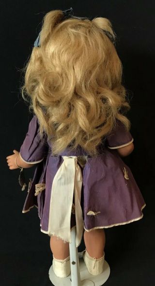 18” VINTAGE HP BONOMI’S DOLL,  MADE IN ITALY,  PURPLE BUTTERFLY DRESS 3