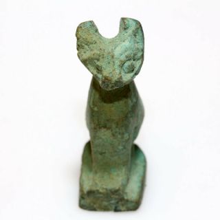 MUSEUM QUALITY EGYPTIAN BRONZE CAT STATUE CIRCA 700 - 1000 AD 2