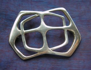 Fine rare vintage early Ola Gorie Sterling Silver brooch marked OLA 1959 - 1963 2