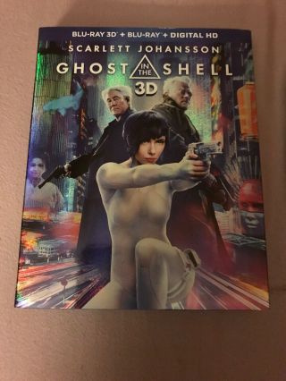 Ghost In The Shell (3d Blu - Ray/blu - Ray 2017) Out Of Print Includes Rare Slipcover